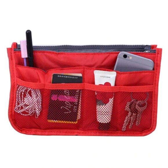 Handbag Organizer/ Purse Insert /Cosmetic Case/ Drawer Divider/ Red- NWT - Picture 3 of 9